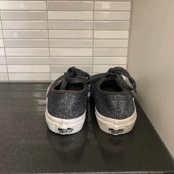 Vans kids silver lace up sneakers - Picture 4 of 8